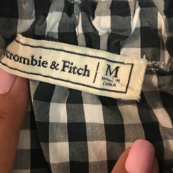 Abercrombie & Fitch Gingham Top Off the Shoulder - Picture 6 of 7